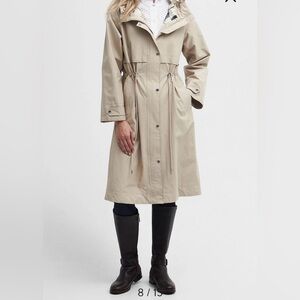 Barbour Lavender Waterproof Hooded Coat 10